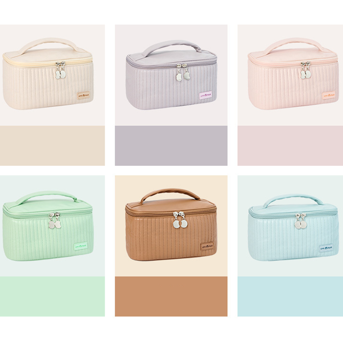 SOLID COLOR SQUARE MAKEUP BAG_CWAB0552