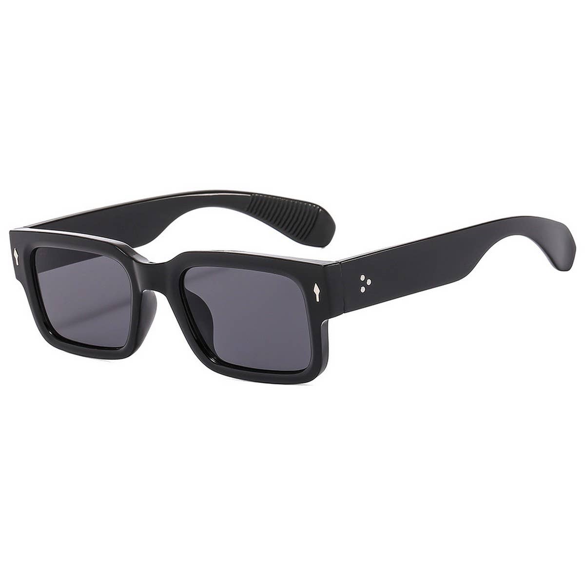 STUDDED SQUARE PC FRAME SUNGLASSES UNISEX_CWASG1156
