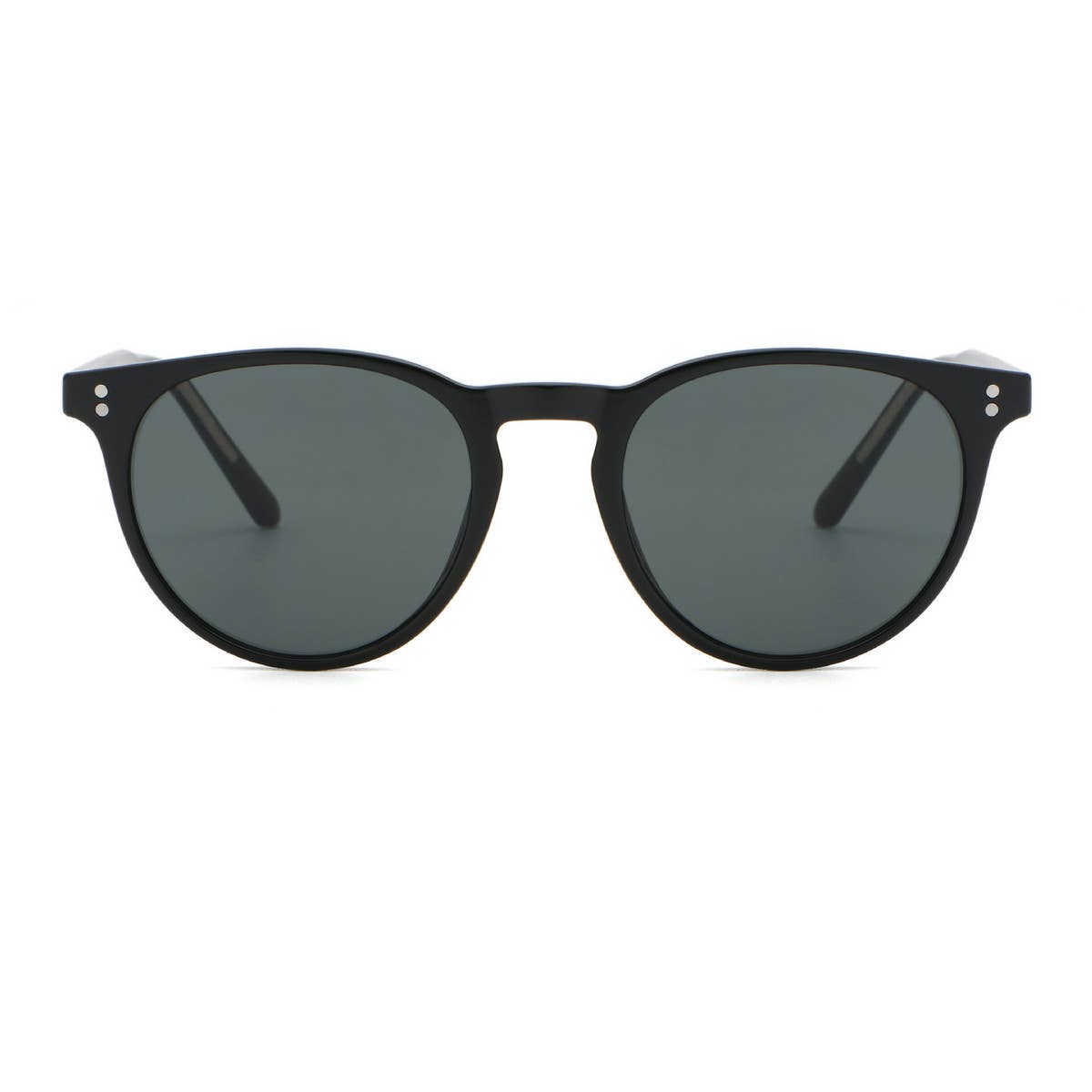 FASHIONABLE FAUX ACETATE ROUND FRAME SUNGLASSES_CWASG0506