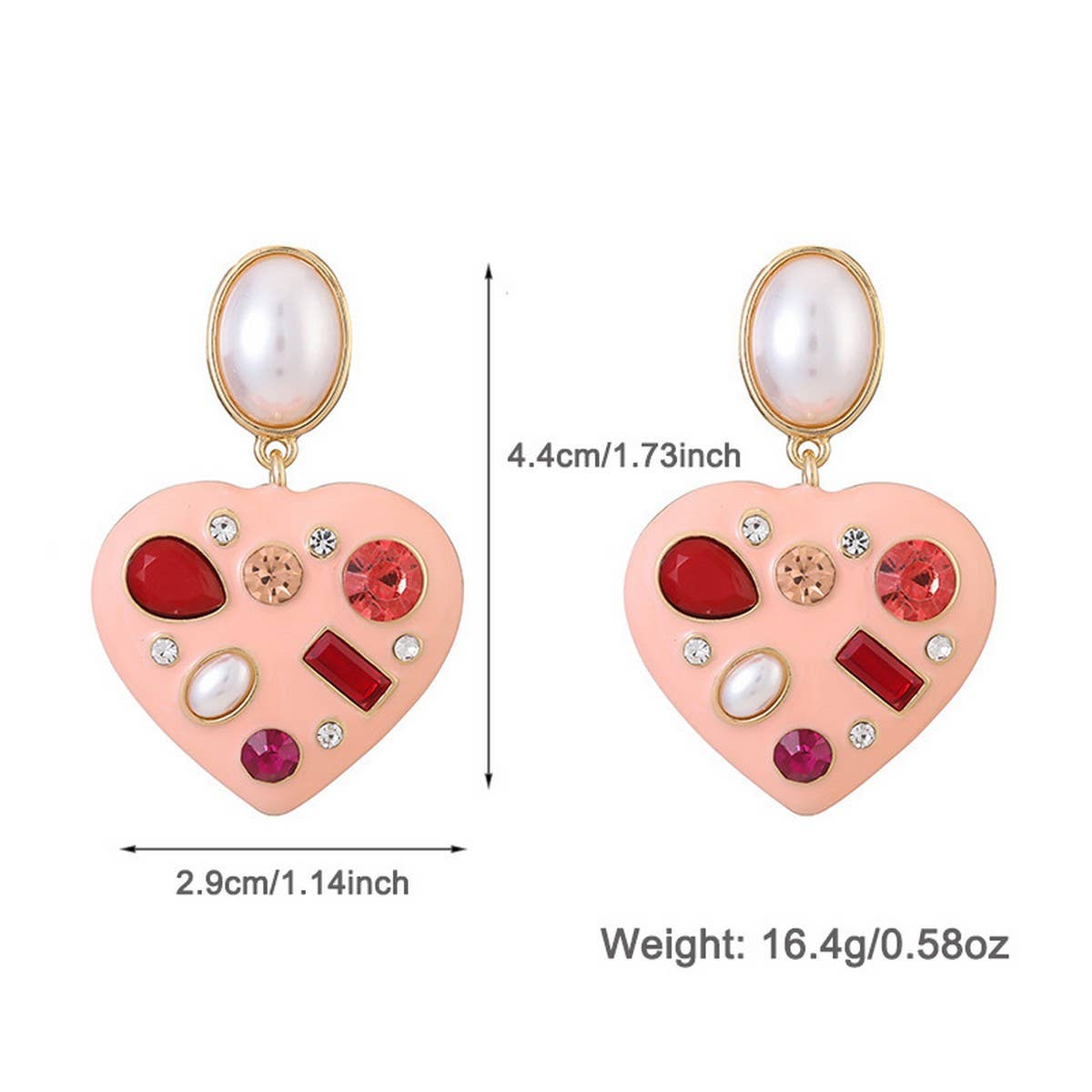 LOVE PEACH OIL PENDANT NECKLACE SET FOR WOMEN_CWAJE2911