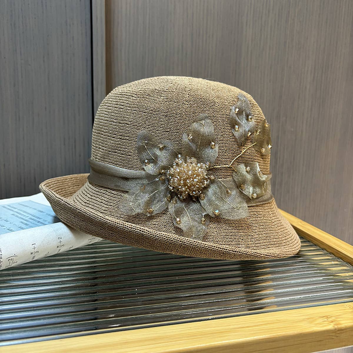 Versatile Knitted Rolled Bowler Bucket Hat_Cwah1210