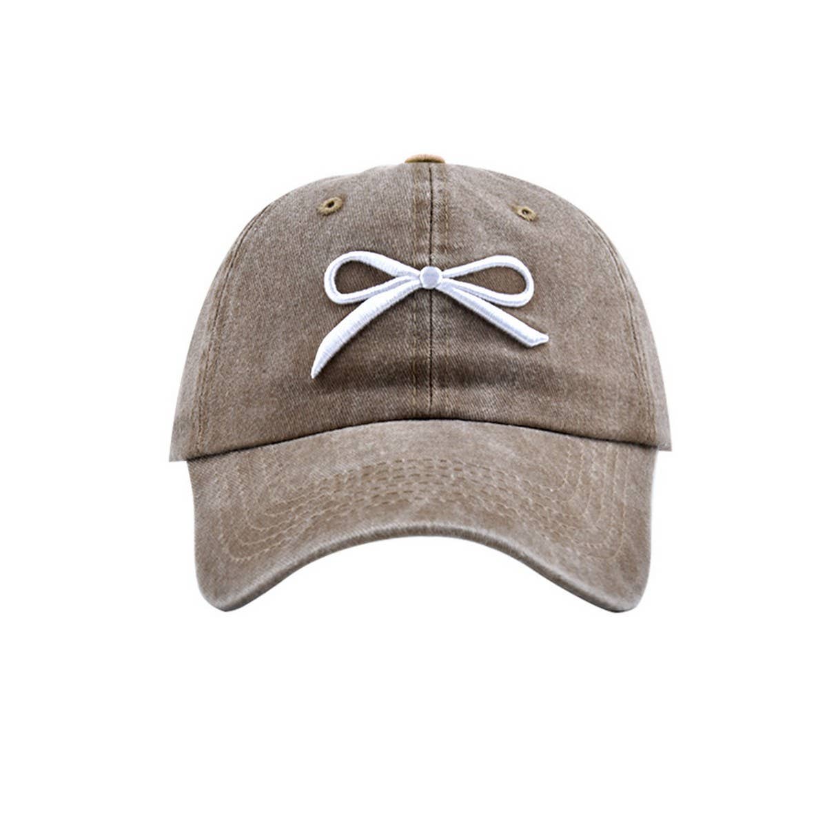 NEW WOMENS BOW EMBROIDERED BASEBALL CAP CWAH1239