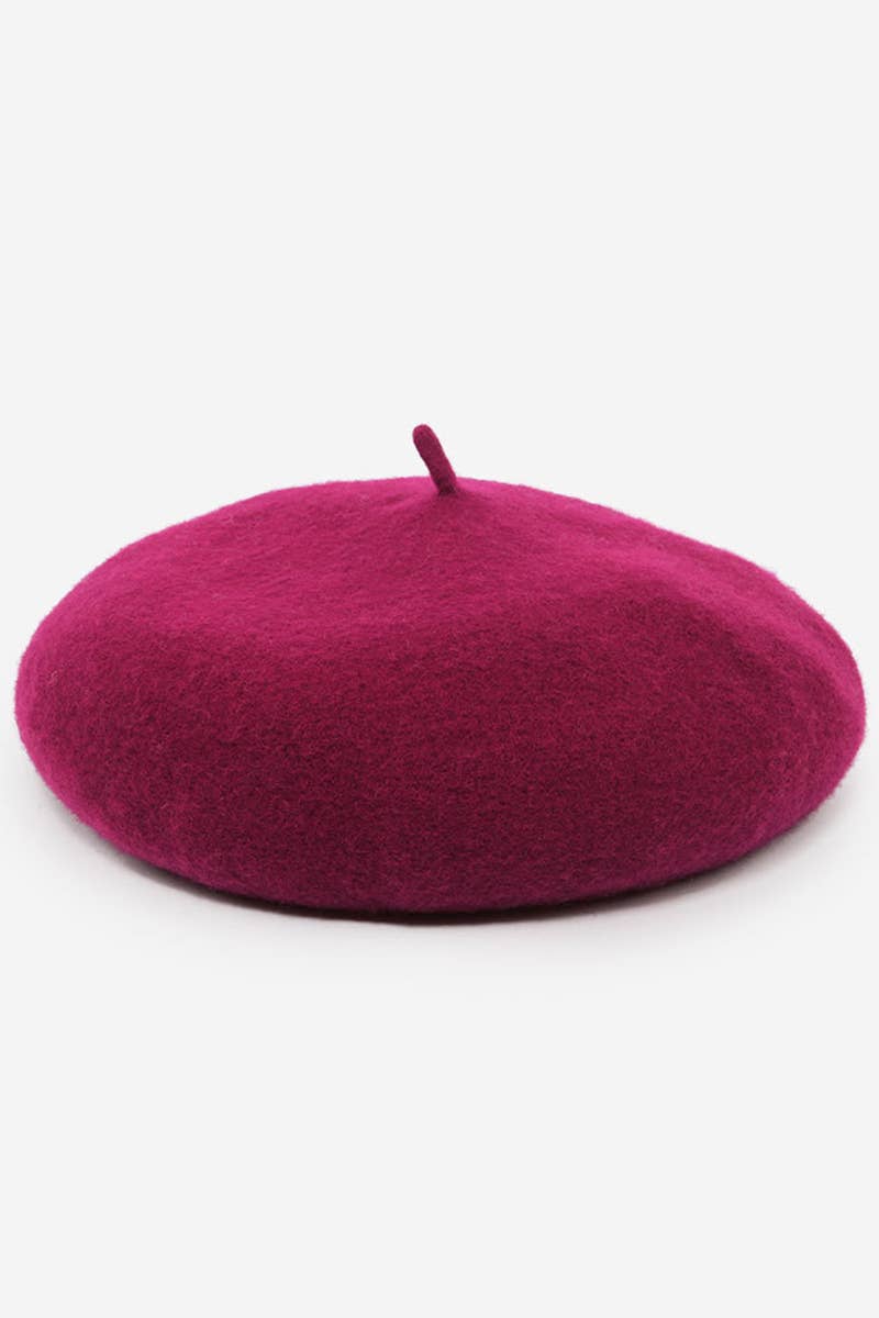 SOLID FUZZY BERET_CWAH0541