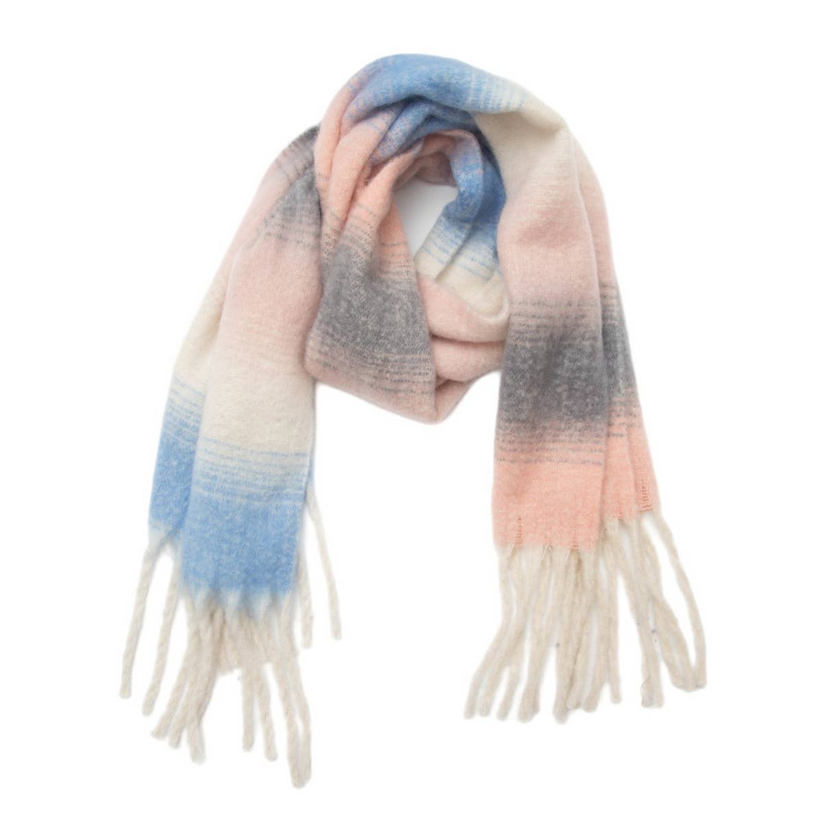 GRADIENT CHUNKY TASSEL SCARF AUTUMN AND WINTER_CWASC1281