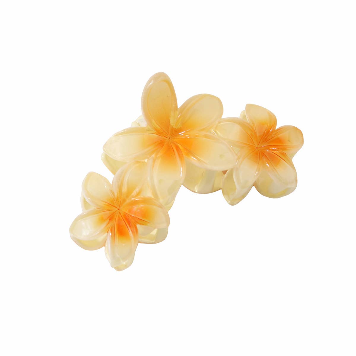 PLUMERIA FLOWER LARGE HAIR CLAW ELEGANT UPDO CLIP_CWAHA1064