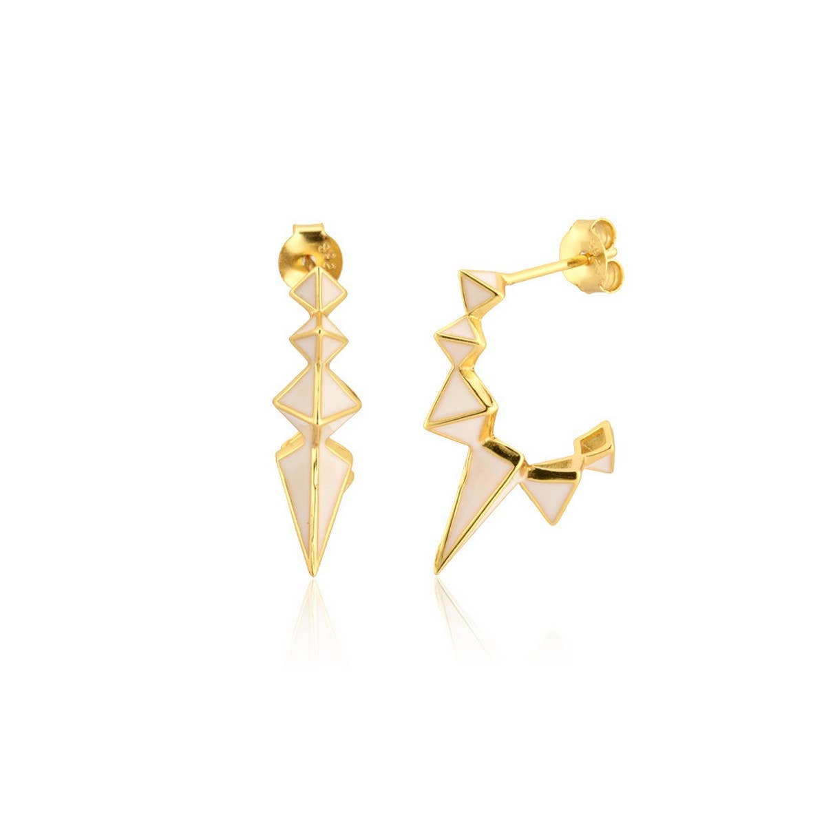 RETRO EXAGGERATED GEOMETRIC IRREGULAR EARRINGS_CWAJE1726