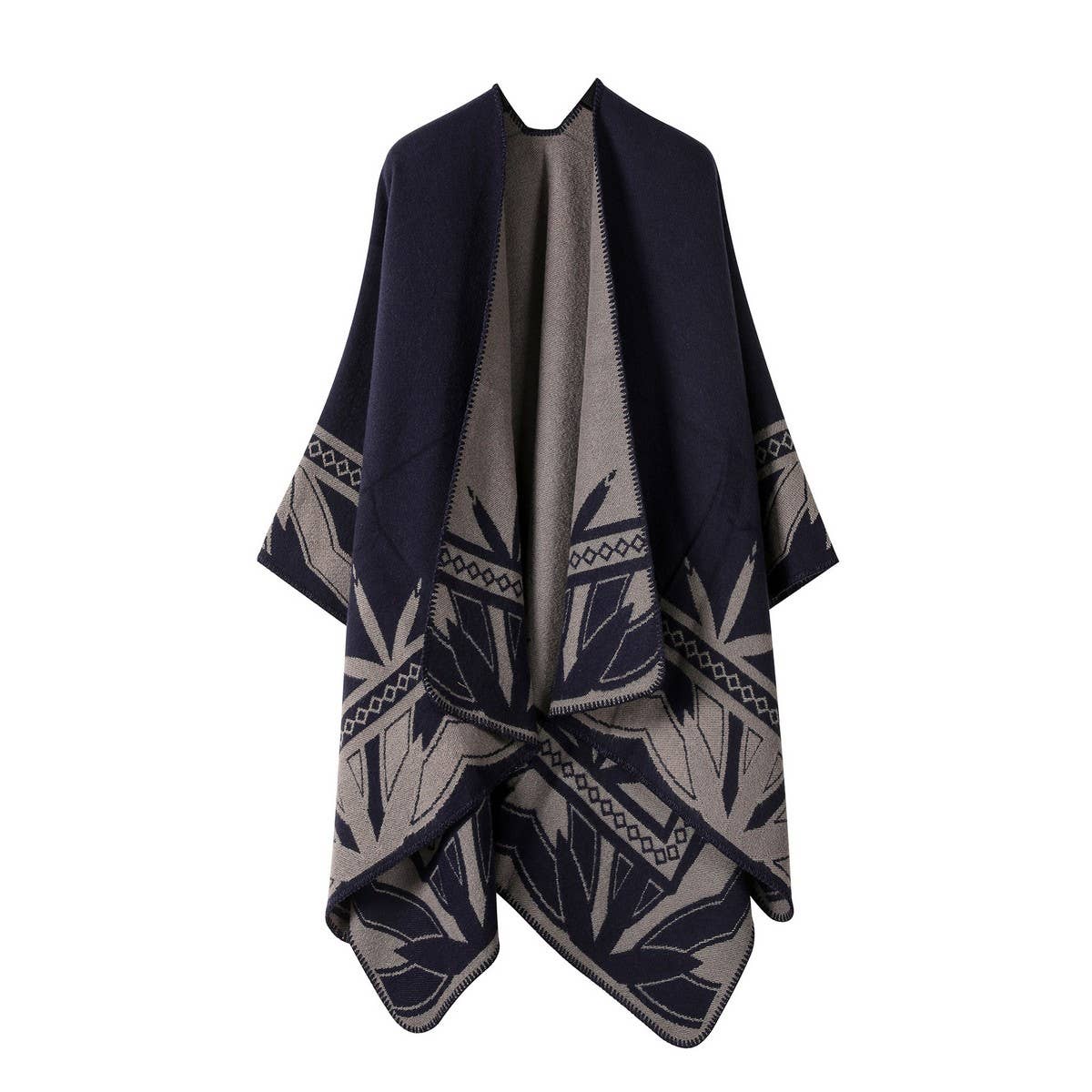 Wear Faux Cashmere Cape Scarf Shawl_Cwasc2212