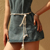 PEARL TASSEL THIN CHAIN BELT FOR WOMEN DRESSES_CWMM6411