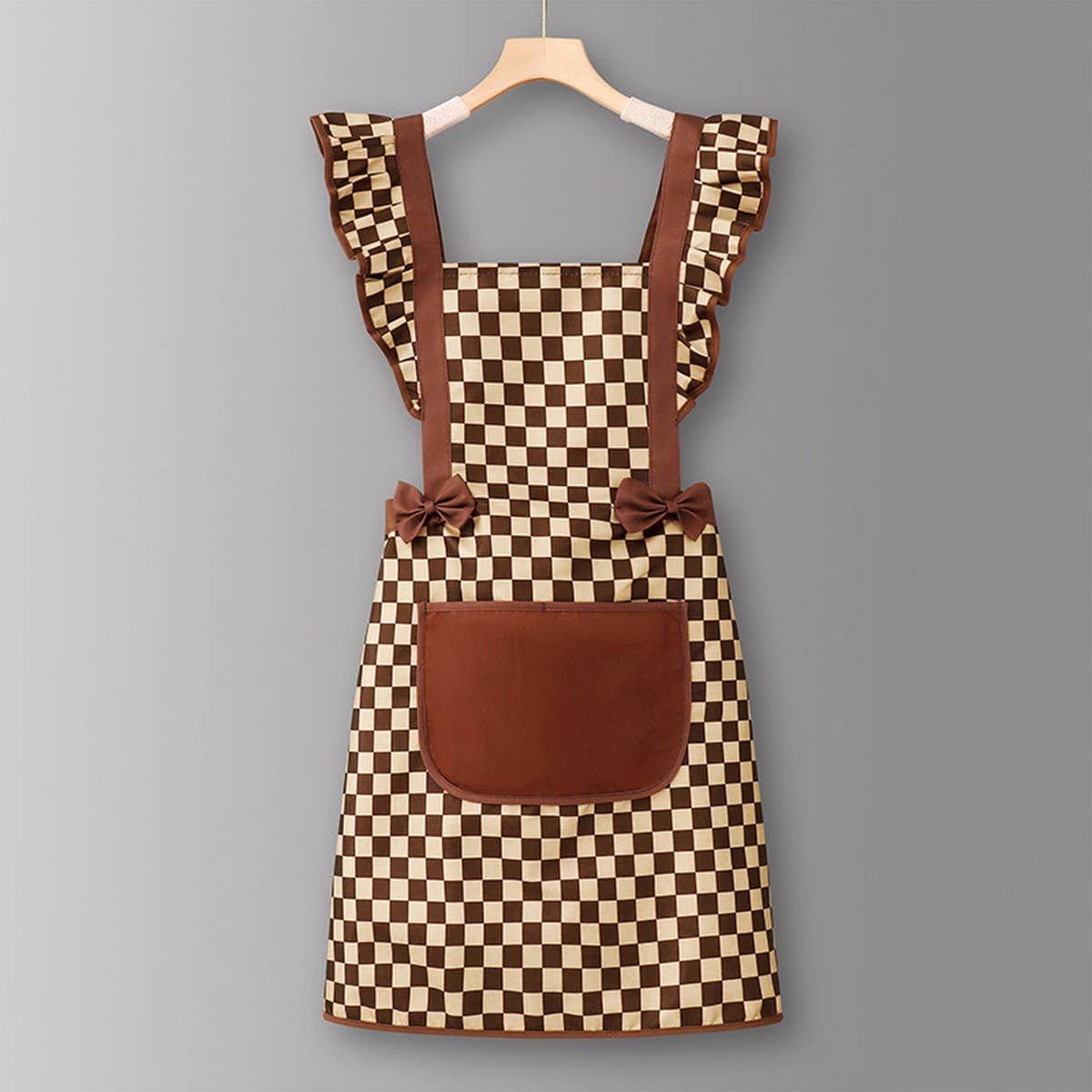 HOUNDSTOOTH SOLID COLOR WATERPROOF WORK APRON_CWMM6792