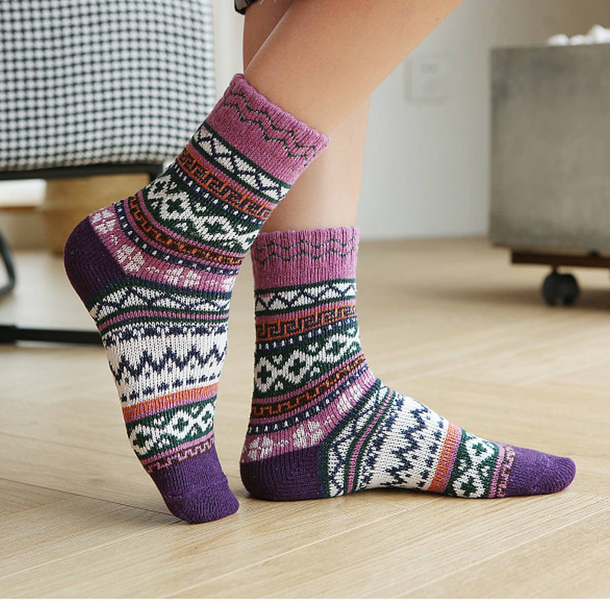 5 PCS WINTER THICKENED WARM WOOL SOCKS_CWMS0678