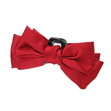 Cwaha07430_Large Bow Fabric Hair Claw Clip For Women