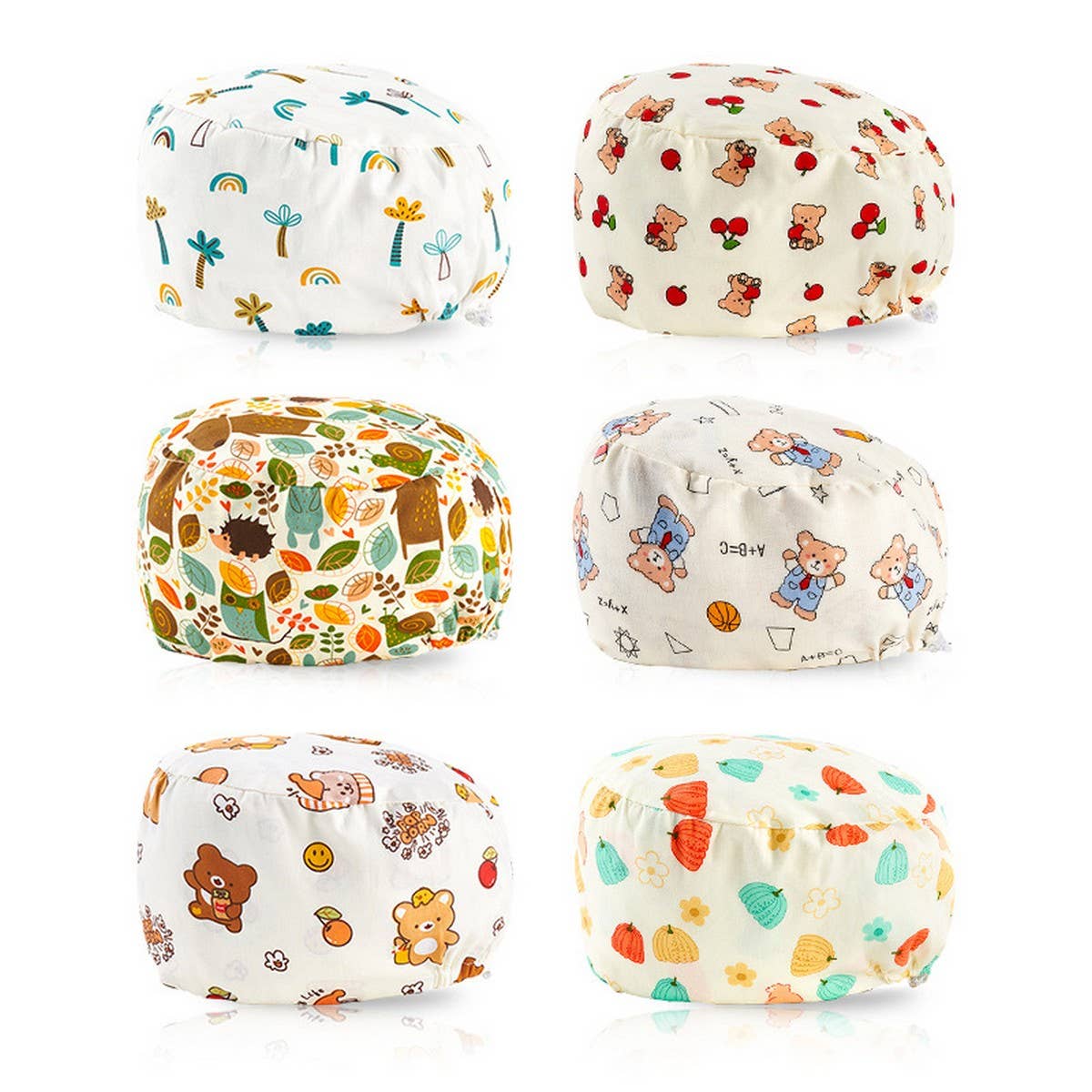 NURSE HAT PURE COTTON PRINTED ROUND HAT WORK HAT_CWAH3337