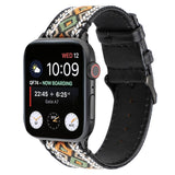 APPLE WATCH IWATCH9 ETHNIC STYLE LEATHER STRAP_CWWW0059