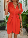 Temperament Solid Color Irregular Dress