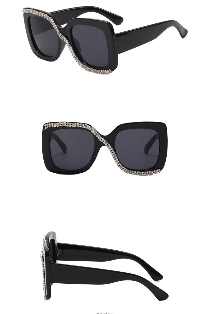 S SHAPED DIAMOND SUNGLASSES_CWASG0128