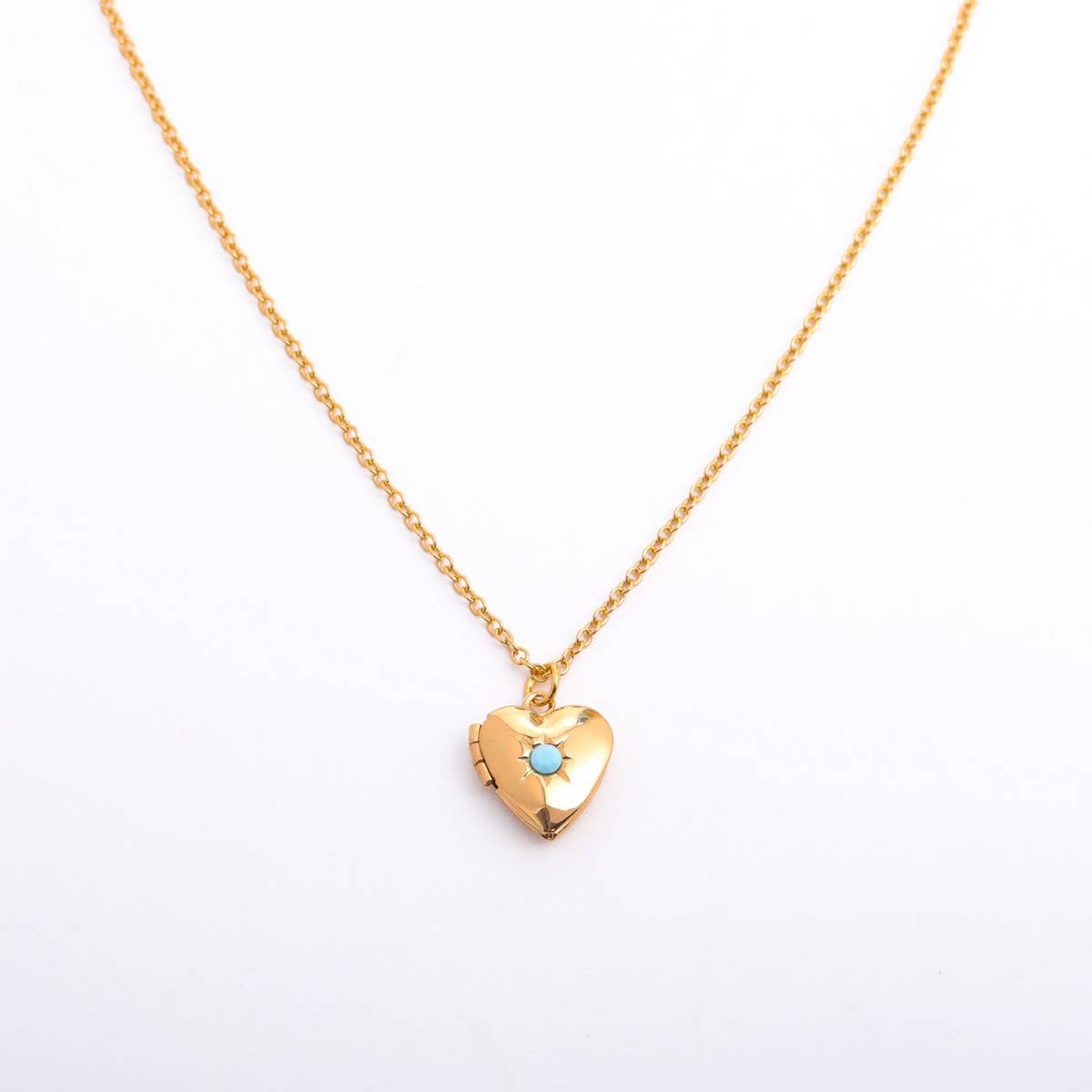 NEW DECEMBER BIRTHSTONE HEART NECKLACE_CWMM3754