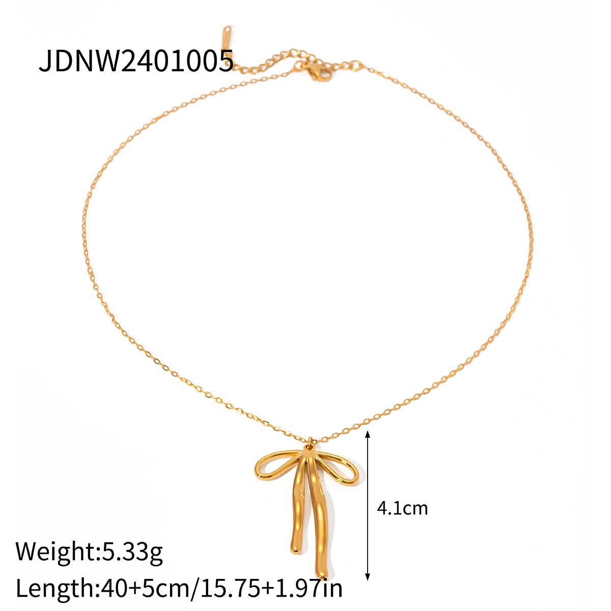 PERSONALITY FASHION 1 STEEL BOW PENDANT EARRINGS_CWAJE1880