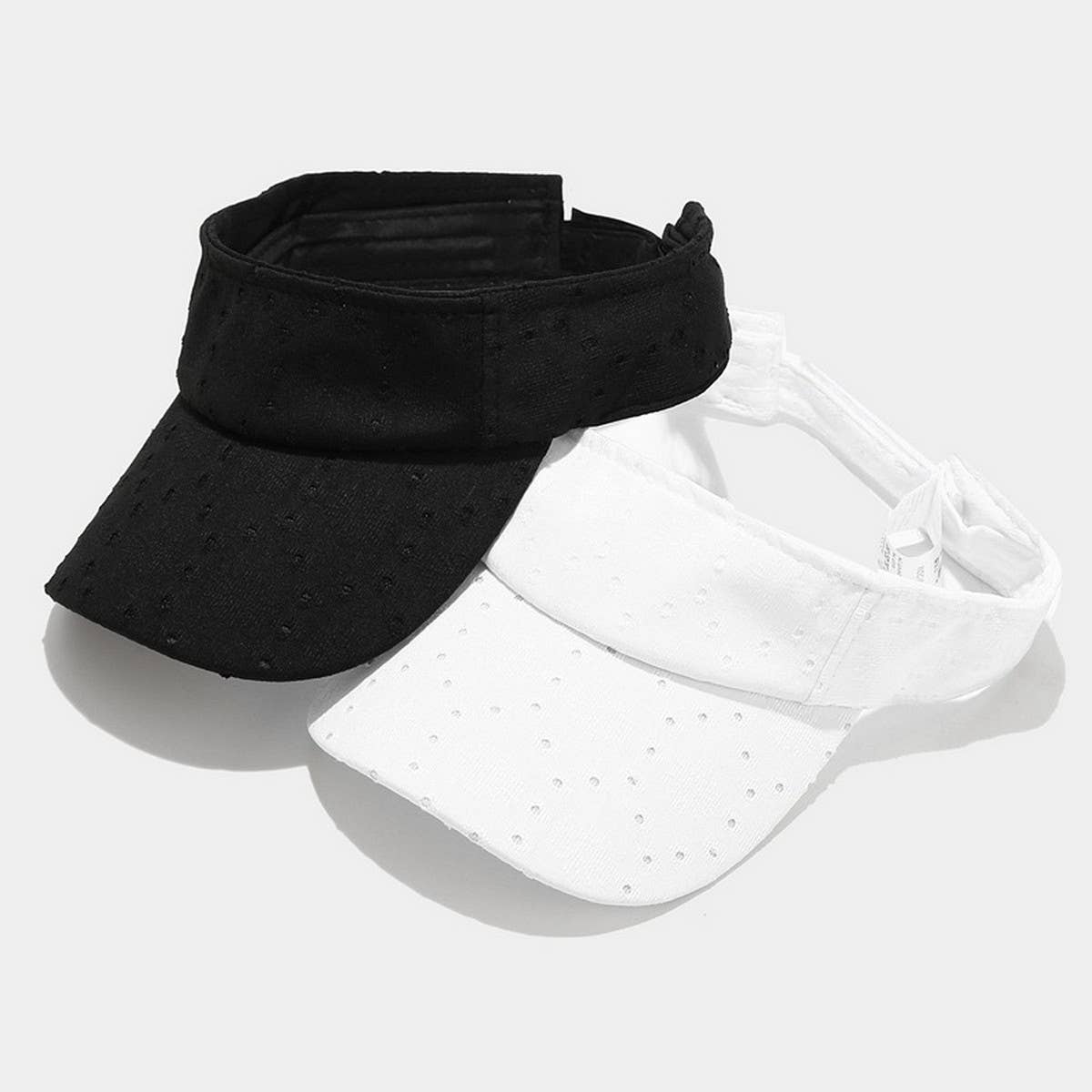 HOLLOW DOT DESIGN VISOR CAP BREATHABLE SUN HAT_CWAH3313