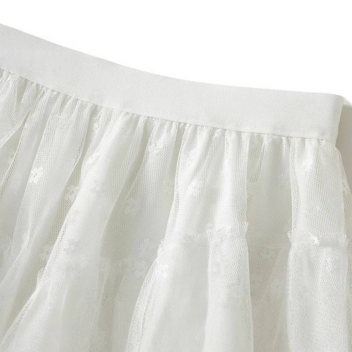 BALLET TULLE HIGH WAIST A LINE CAKE SKIRT_CWBMS0330