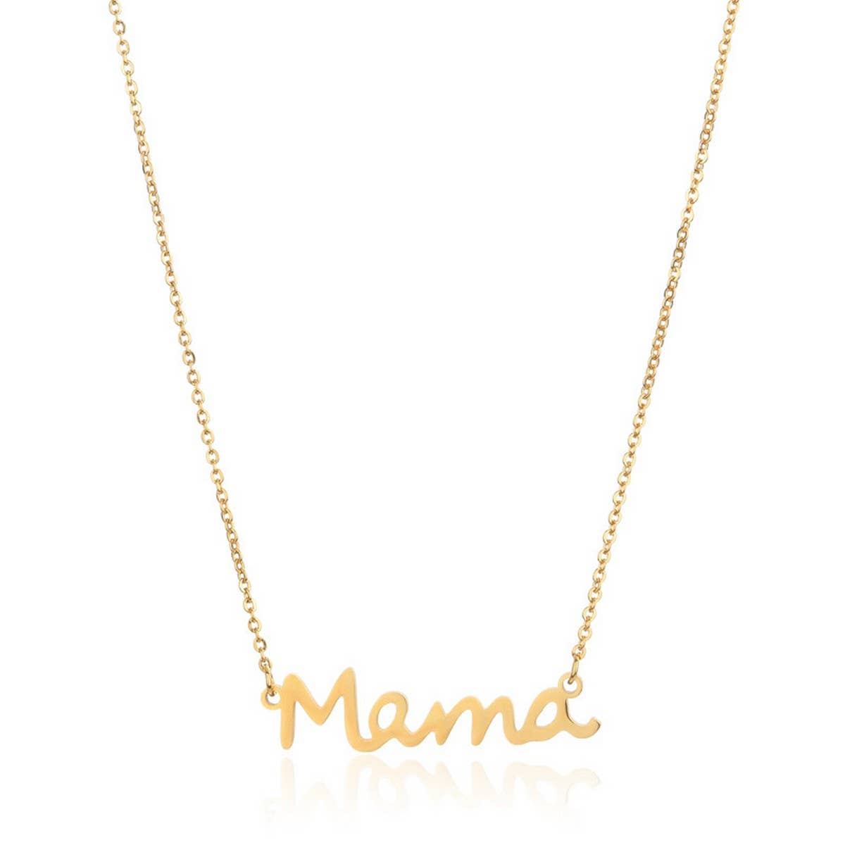 STAINLESS STEEL LETTER PENDANT CLAVICLE CHAIN_CWMM2722