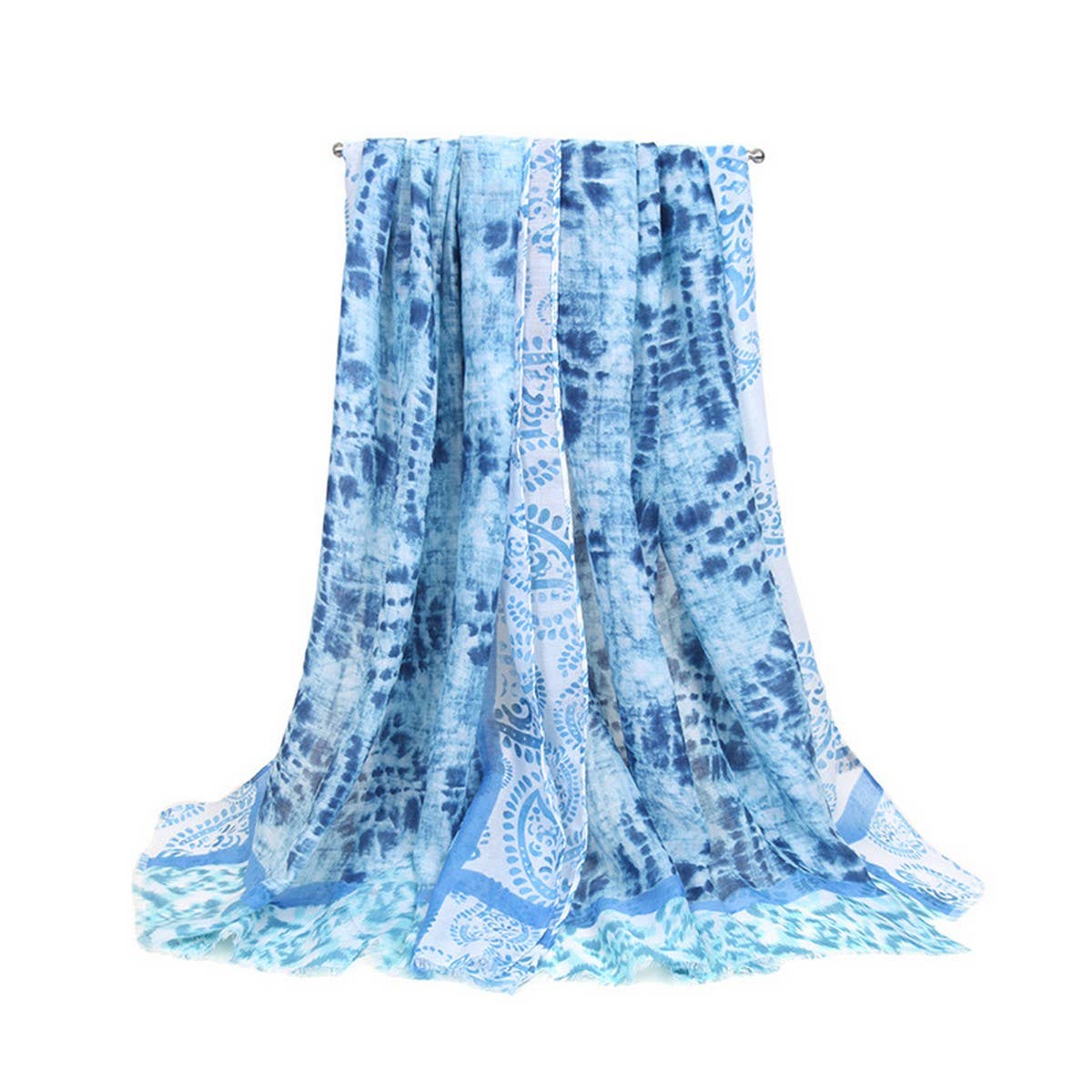 PAISLEY SATIN LONG SCARF WRAP FOR BEACH TRAVEL_CWASC0688