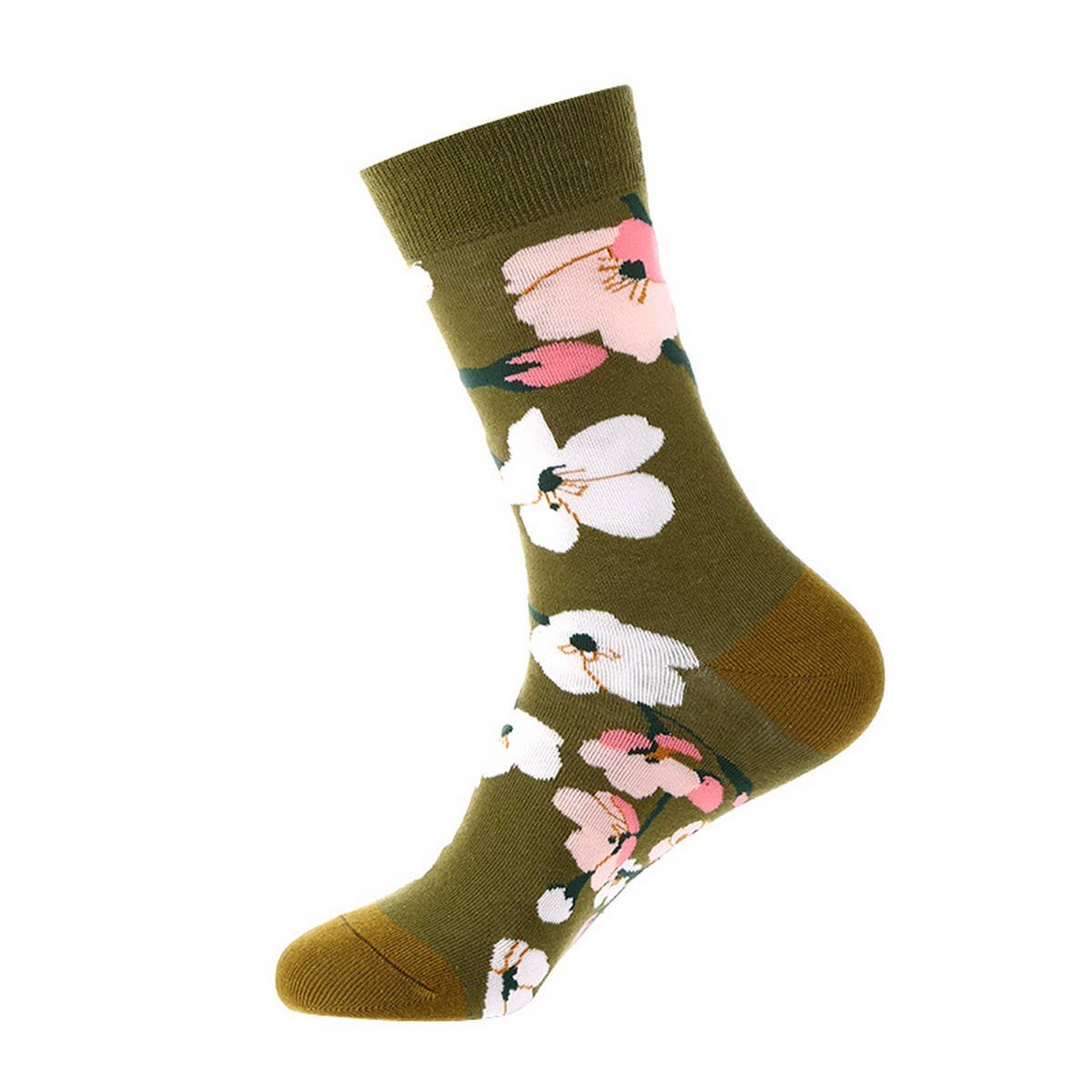AUTUMN AND WINTER FLORAL MID CALF SOCKS_CWMS1005