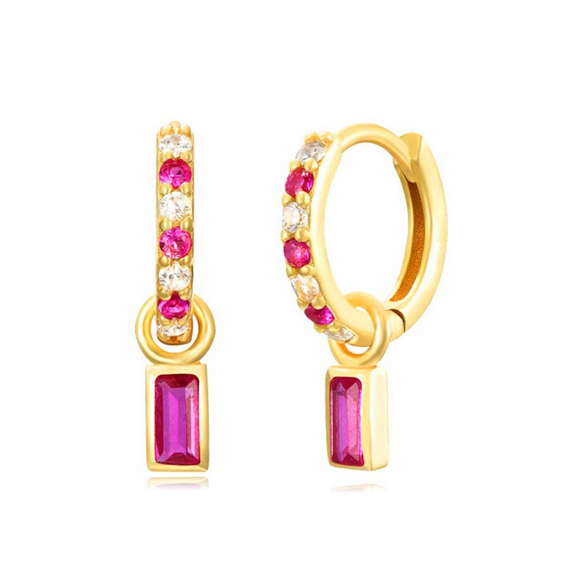 COLORFUL FRENCH TEMPERAMENT GEOMETRIC EARRINGS_CWAJE1774