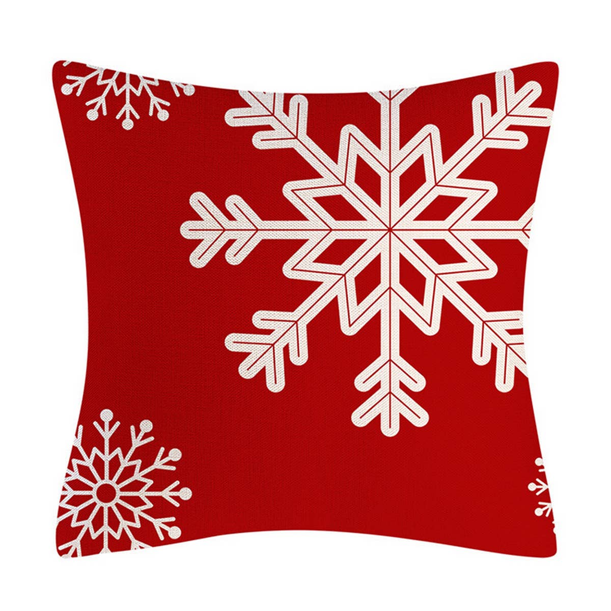 RED SNOWFLAKE ELK PILLOWCASE_CWMM1379