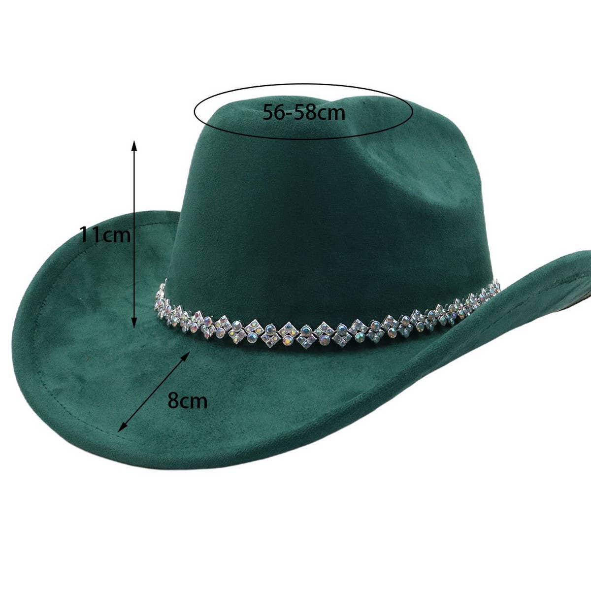 Unisex Suede Western Cowboy Jazz Fedora Hat_Cwah04422