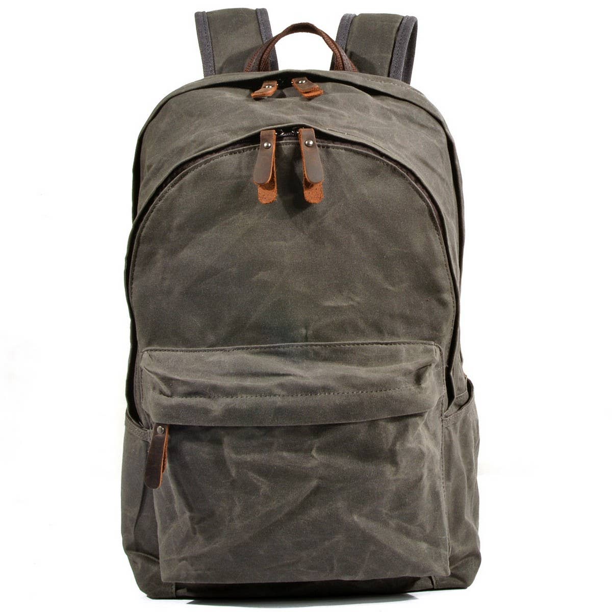 Vintage Waxed Canvas Outdoor Backpack Unisex_Cwab5527