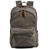 Vintage Waxed Canvas Outdoor Backpack Unisex_Cwab5527