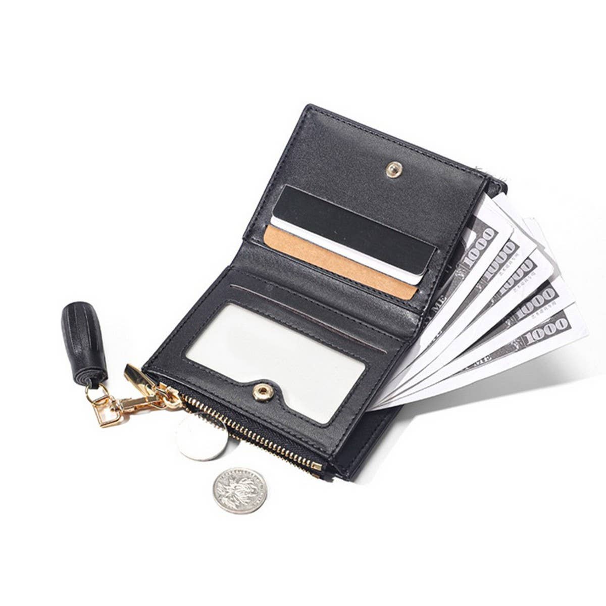 Minimalist Bow Zipper 2-Fold Wallet_Cwab06261