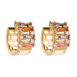 COLORFUL GOLD PLATED HOOP EARRINGS LUXURY DESIGN_CWMM8529