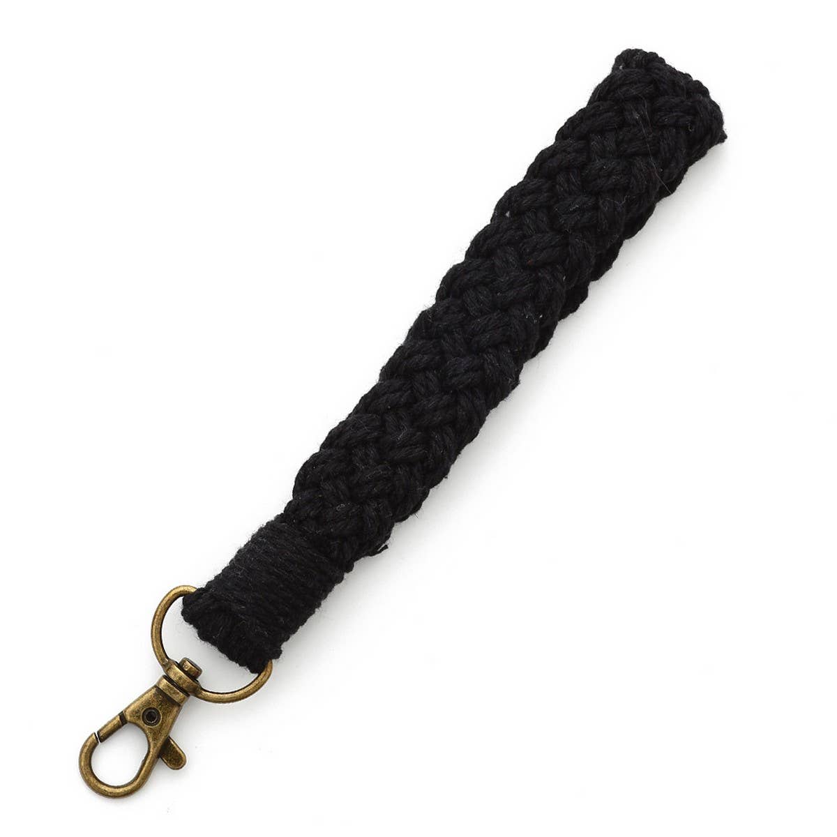 BOHO HANDMADE WOVEN STRIPE KEYCHAIN WRIST STRAP_CWAB5015