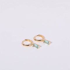 POLISHED GEOMETRIC HOLLOW EARRINGS STAINLESS_CWAJE5031