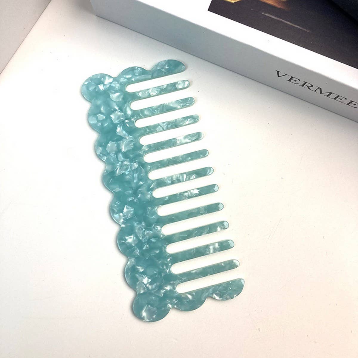 CUTE DOG WIDE TOOTH COMB COLORFUL ACETATE BRUSH_CWMM6405