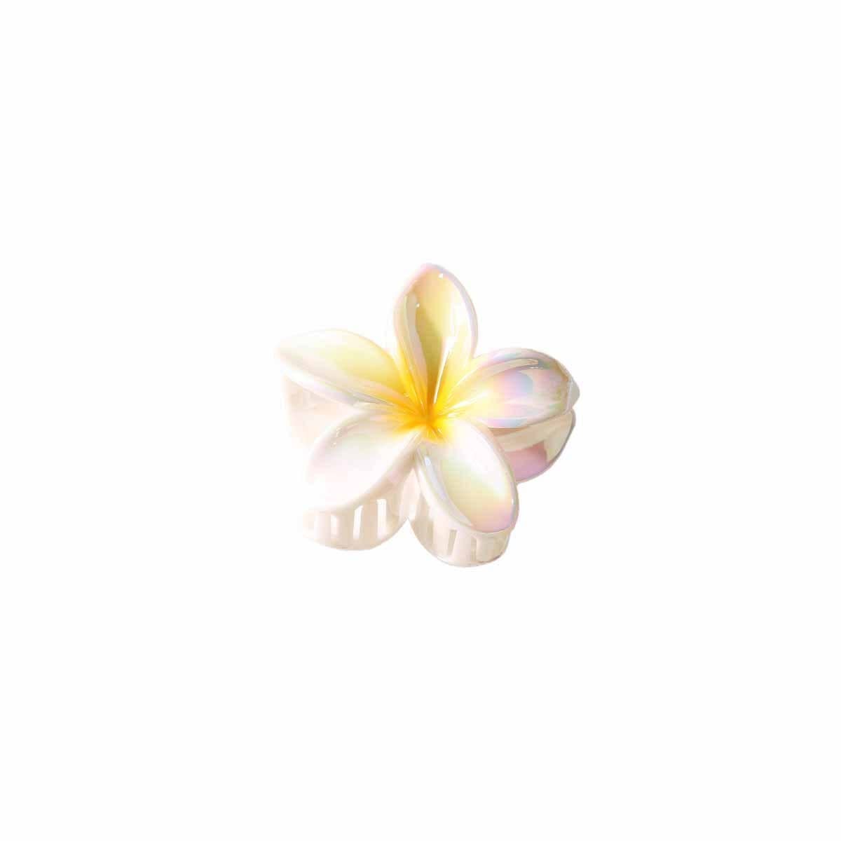 PLUMERIA HAIR CLAW COLORFUL TROPICAL FLOWER CLIP_CWMM4999