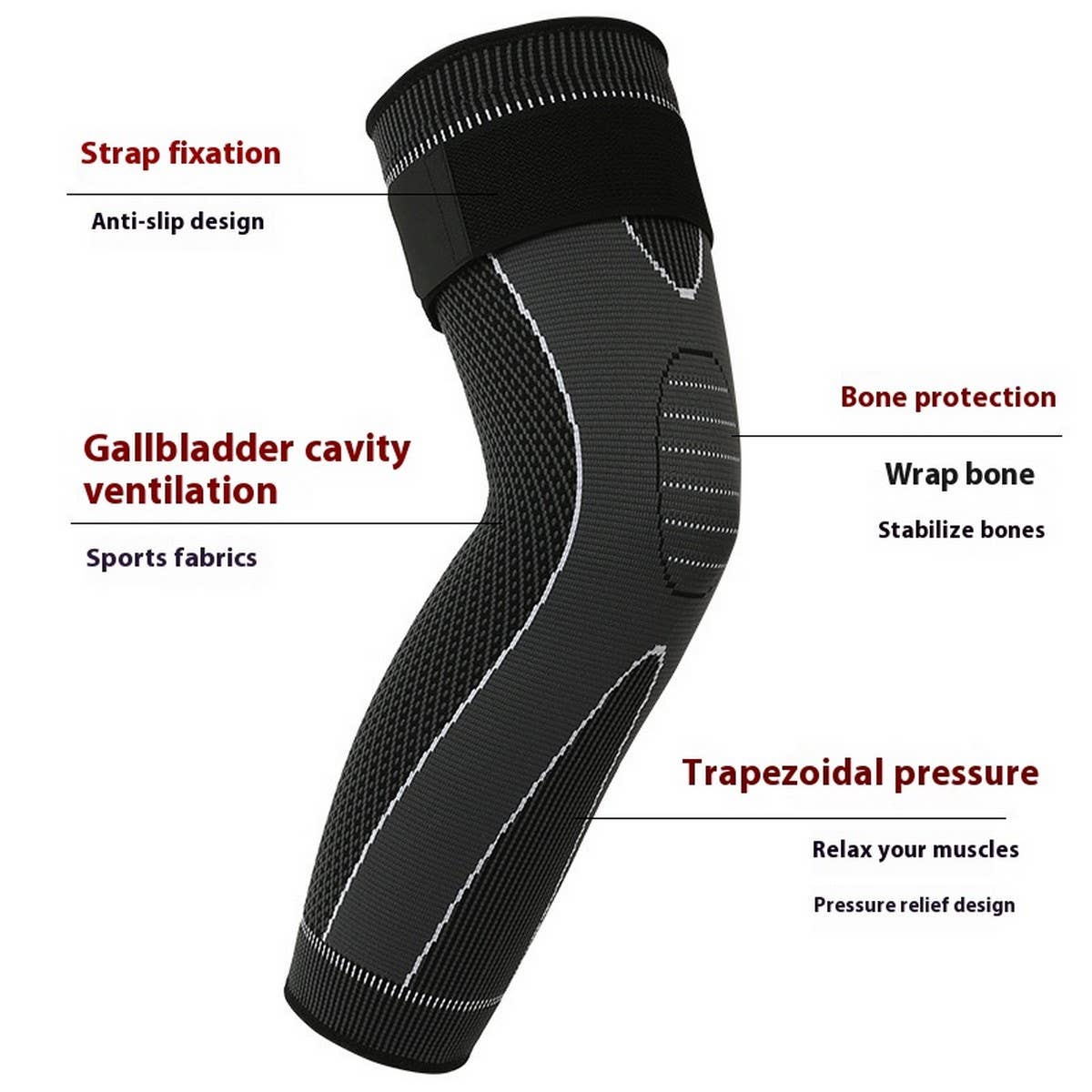 Unisex Knit Knee Support For Basketball Fitness_Cwmm7888