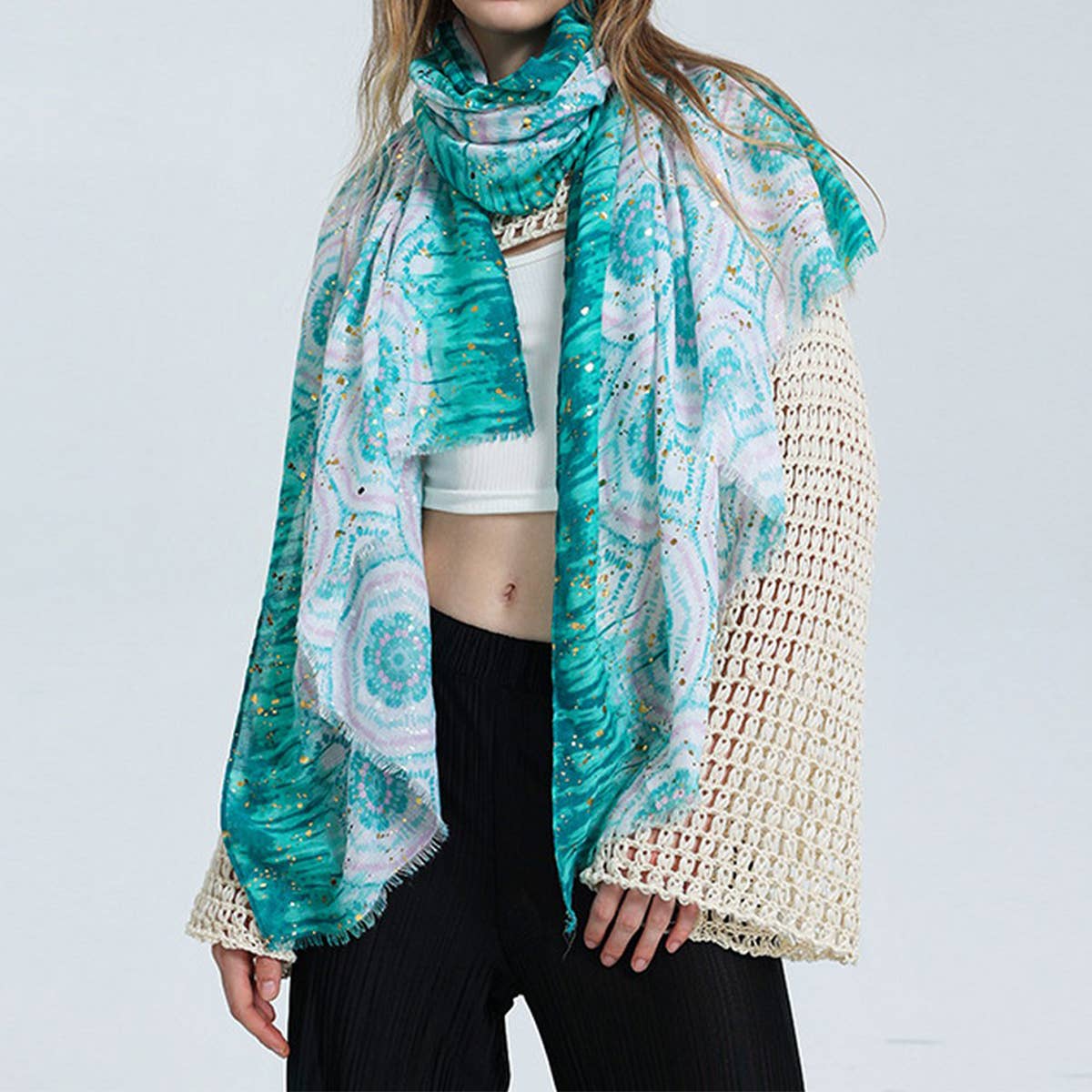 BEACH SCARVES WOMENS SUN PROTECTION SHAWLS_CWASC0680