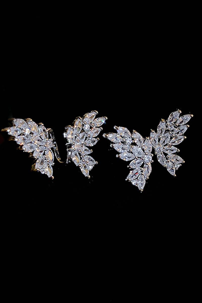Women Fashion Exquisite Zircon Butterfly Earrings