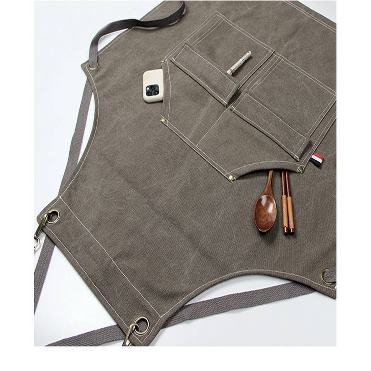 Cwmm1830_Denim Canvas Apron Multi-Functional Home Work Apron