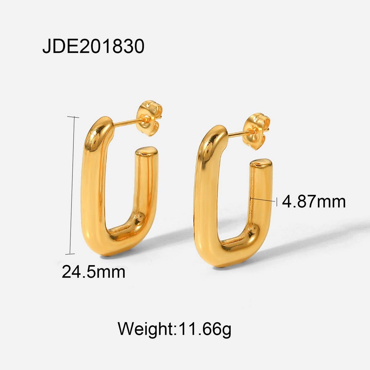 PERSONALIZED HIGH END GOLD PIGMENT HOOP EARRINGS_CWMM2350