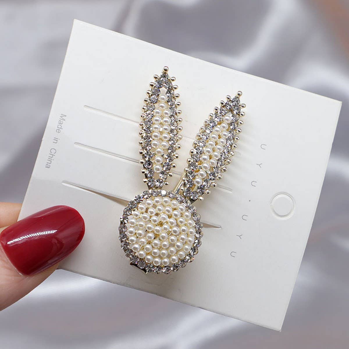 CUTE RABBIT EARS HAIR CLIP STUDENT BANG PIN_CWAHA4701