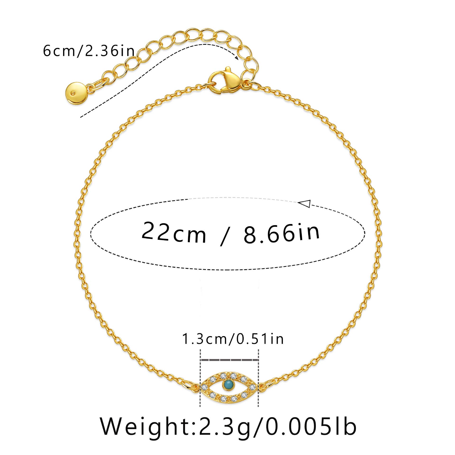 Niche And High-End Hollowed-Out Eye Anklet