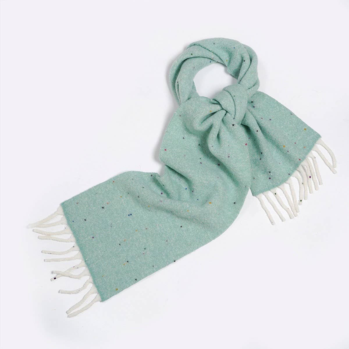 50 WOOL BLEND SPECKLED YARN SCARF WINTER COZY_CWASC2372