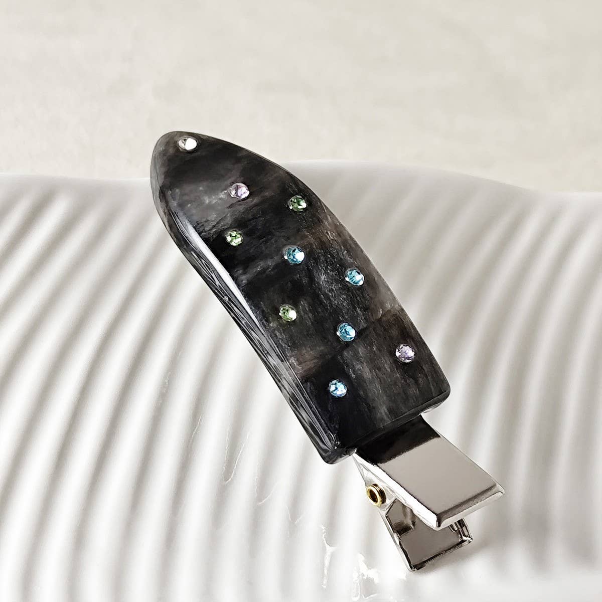 Elegant Acetate Duckbill Clip?Crystal Barrette_Cwaha07202