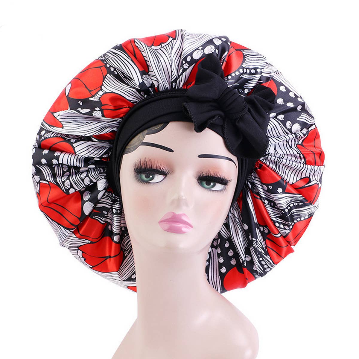 PRINTED STRETCHY RIBBON NIGHTCAP_CWAH1482