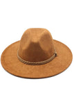 DANDY BELT WIDE BRIM SUEDE PANAMA HAT_CWAH0361