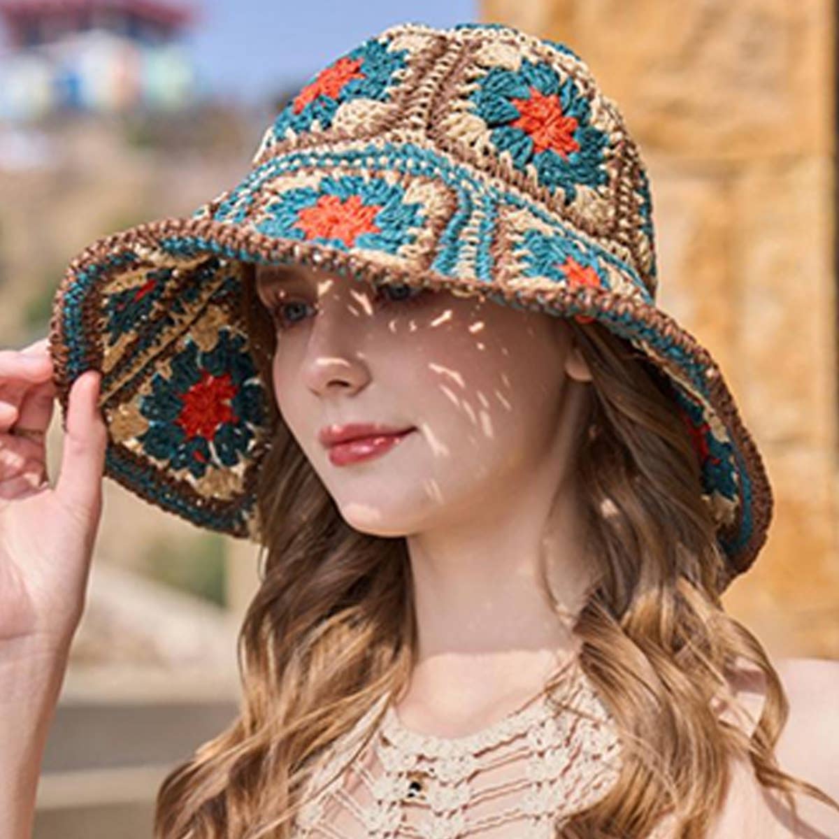 FRESH FLOWER STRAW HAT_CWAH1347