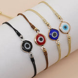 Bohemian Style Gold Bead Glass Eye Bracelet_Cwmm3869